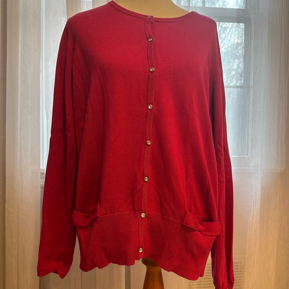 AK Anne Klein cardigan size 2x hot pink new with tags